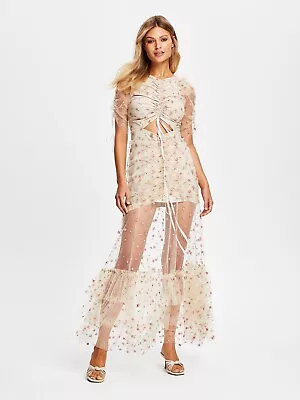 $135 • Buy Bnwt Alice Mccall Peach  Mood For Love Midi Dress -size 12 Au/8 Us (rrp $420)