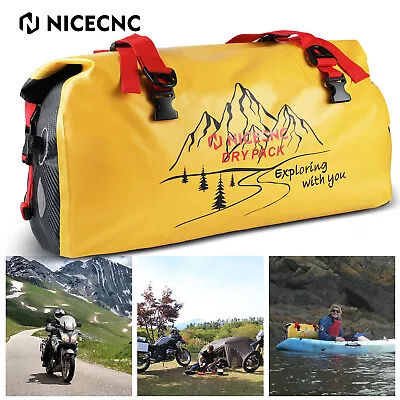 Waterproof PVC Duffel Bag Travel Dry Bag 66L Roll Top For Motorcycle Tail Bag • $47.45