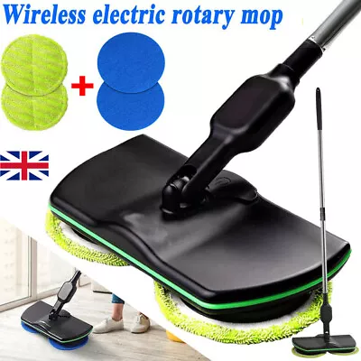 Electric Cordless Floor Cleaner Scrubber Sweeper Polisher Mop Set Rechargeable • £21.99