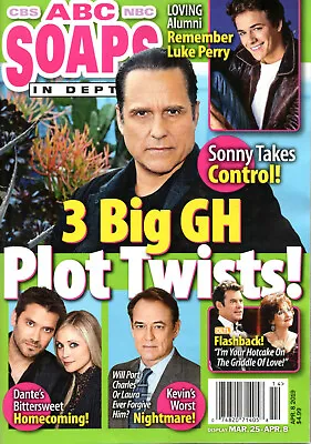 ABC Soaps In Depth Magazine April 8 2019 Maurice Benard Luke Perry Eden McCoy • $20