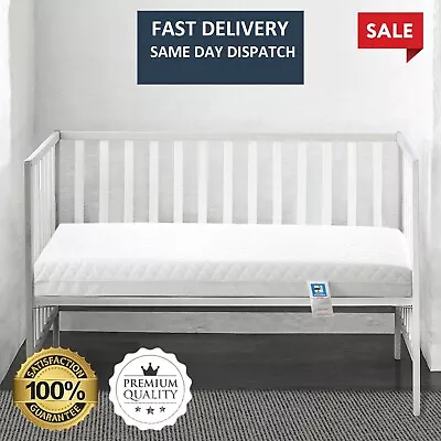 Baby Cot Bed Toddler Quilted Mattress Waterproof Breathable Comfort Baby Sleep • £33.29