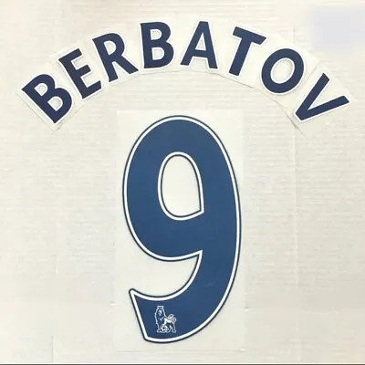Tottenham BERBATOV #9 Premier League Man Utd Football Nameset Heat Transfer • £10.40