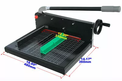 Manual A4 12In Stack Paper Cutter Black Heavy-duty Thick Layer Cutter Tool • $107.10