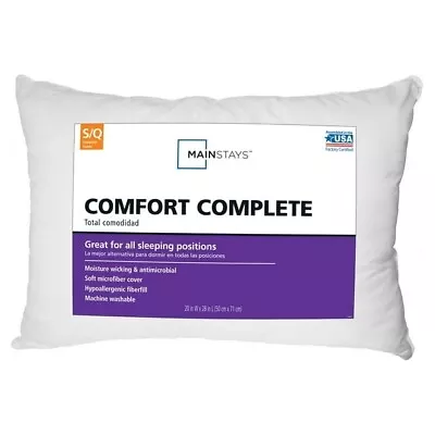 Mainstays Comfort Complete Bed Pillow Standard/Queen Free Shipping • $6.90
