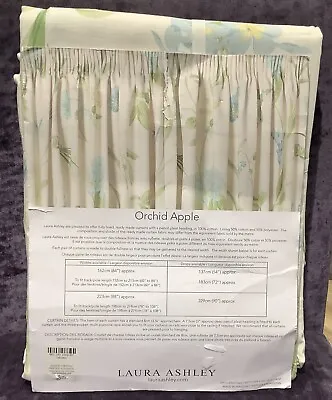 Laura Ashley Orchid Apple Ready Made Curtains - 64”W X 72”L (162cm X 183cm) NEW • £85