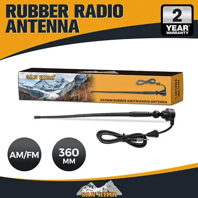 Uhf Radio Antenna Black Rubber Duck AM/FM With Cable Suits 4X4 Car Truck Caravan • $19.95