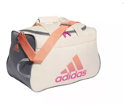 $29.99 • Buy Womens Adidas Defender Iv Small Duffel Gym Bag Jersey Grey Rose Gold Nwt $40