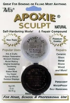 Aves Apoxie Sculpt - 2 Part Modeling Compound (A & B) - 1/4 Pound Natural • $27.86