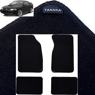 Tanaka Premium Nylon Thick Black Carpet Floor Mat For 99-04 Ford Mustang • $28.19