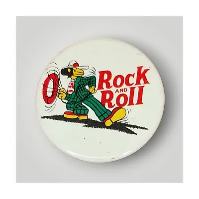 Original Vintage Robert Crumb 'Zoot Suit' ROCK AND ROLL Large Pin Badge. • £10