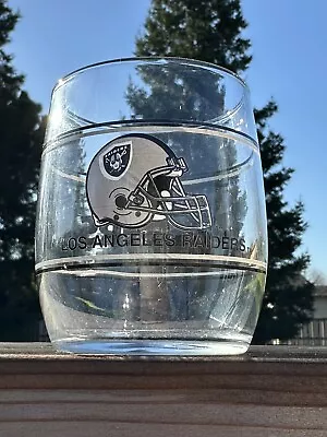 Los Angeles LA Raiders Drinking Glass 12 Oz 1990  NFL Tumbler Helmet Logo • $19.55