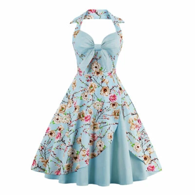 $42.39 • Buy Plus Size Women 50s 60s Retro Swing Dress Rockabilly Party Skater A-Line Dresses