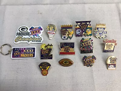 Lot Of 12 Super Bowl XXXI Pins W/ Magnet & Keychain • $59.99