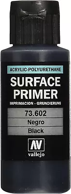 Vallejo Black Primer Acrylic Polyurethane 60ml • $13.81