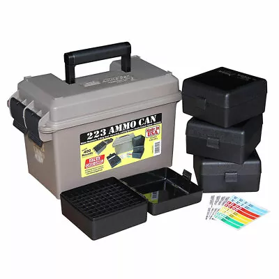 MTM 223 Ammo Can Combo 50 Cal Ammo Can W/ 4 Rifle Ammo Boxes ACC223 • $44.99