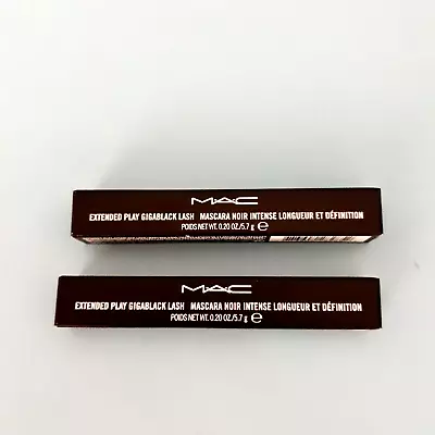 2 Mac Extended Play Gigablack Lash Mascara Noir Intense Size 0.20 Oz. / 5.7 G • $29.75