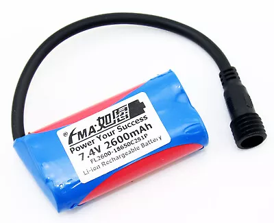 Protected Rechargeable Li-ion Battery 7.4V 2600mAh For MagicShine LED Bike Light • $19.95