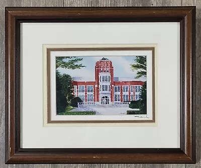 Signed Framed Carl B. Salter  Yesterday In Watercolor Bibb Graves Hall  Vintage • $19.99