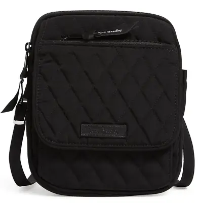 Vera Bradley RFID Mini Hipster Crossbody Classic Black Quilted Microfiber NWT • $55