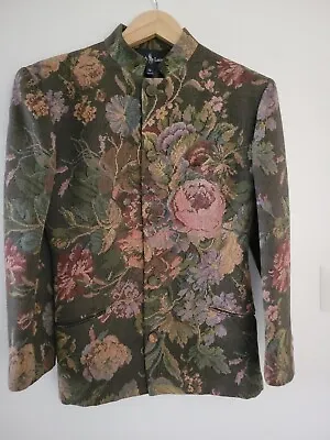 Vtg RALPH LAUREN Blue Label Floral Tapestry Jacket  Sz 6  • $159