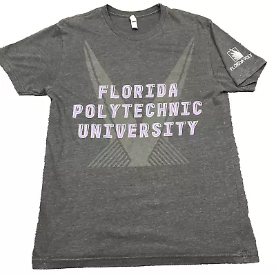 Next Level Apparel Florida Polytechnic University T Shirt Adult Medium Gray Tee • $7