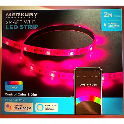 Merkury Innovations Smart Wi-Fi LED Strip Lights 2M/6.5 FT • $4.89