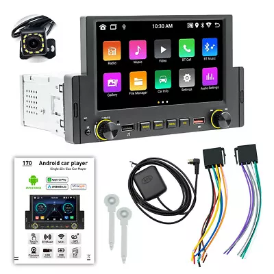 1Din Car Stereo Radio GPS Navigation Bluetooth MP5 Player CarPlay Android Auto • $118.91