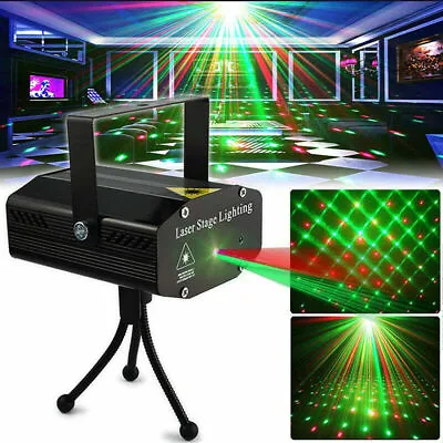 Laser Projector Stage Lights Mini LED R&G Lighting DJ Disco Party Club KTV Xmas • $19.98