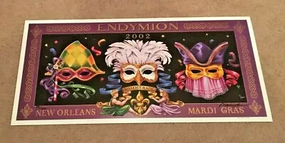 Vintage Gorgeous 2002 Endymion Parade Signed Mardi Gras Poster New Orleans La.  • $125