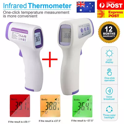 Infrared Forehead Non-touch Baby Adult Digital Thermometer Body Temperature Gun+ • $17.98