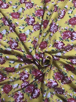 £3.50 • Buy Viscose 100%Cotton Dress Fabric Summer Flower Dressmaking Material Floral Prints