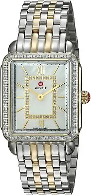 Brand New Michele Deco II Mid Diamond Two Tone  Steel Ladies Watch (MWW06I000004 • $1425