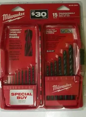 Milwaukee 48-89-2804 15 Piece Thunder Bolt Black Oxide Drill Bit Set • $9