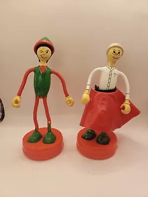 Bendos Mrs Claus & Elf  Bendy Action Figure Christmas • $7.35