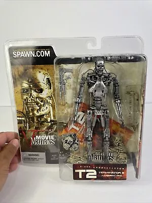 Mcfarlane Toys Movie Maniacs Series 5 T2 Terminator 2 T-800 Endoskeleton Figure • $40.49