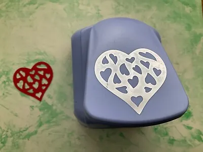 £8.50 • Buy Woodware Large Hearts Within Heart Craft Card Punch Cutter RARE XL