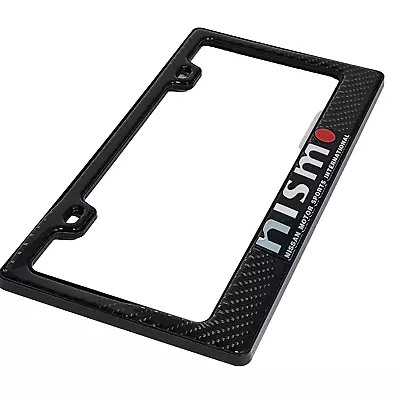 License Plate Frame Cover Carbon Fiber Look For Nissa Nismo 370z Z Maxima Titan • $25.80