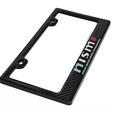 License Plate Frame Cover Carbon Fiber Look For Nissa Nismo Altima Maxima Titan • $16.95