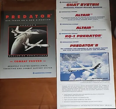 General Atomics Aeronautical Systems Predator Uav Drone Marketing Brochures 2003 • $74.98