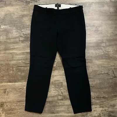 J. Crew Womens Size 2 Minnie Cropped Pants Black Low-Rise Side Waist Zip • $16