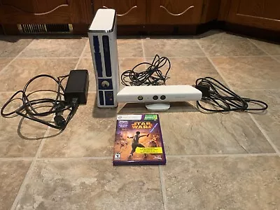 Star Wars Xbox 360 R2d2 320gb Console + Kinect Game Wires & Adapter (2012) • $170.84