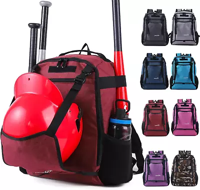 Youth Baseball Bag Softball Bat Bag& Backpack T-Ball & Softball Equipment For Y • $25.54