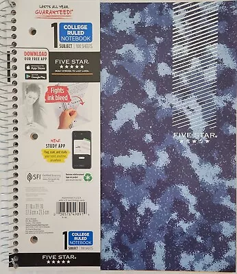 Mead Five Star Notebook 1 Subject College Ruled- 100 Sheets • $2.99