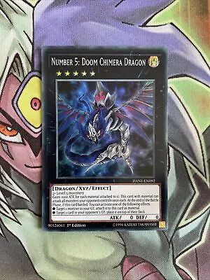 DANE-EN092 Number 5: Doom Chimera Dragon Super Rare 1st Edition NM Yugioh Card • £1.74