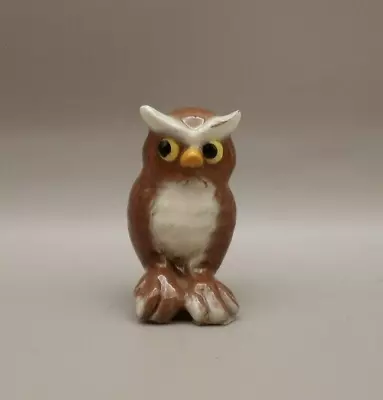 Vintage Hagen Renaker Great Horned Owl Miniature Figurine Ceramic Collectible • $14.99