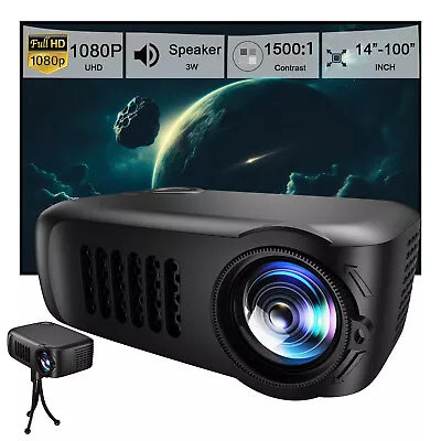 Mini Projector LED HD 1080P Home Cinema Portable Pocket Projector Party HDMI USB • $34.99
