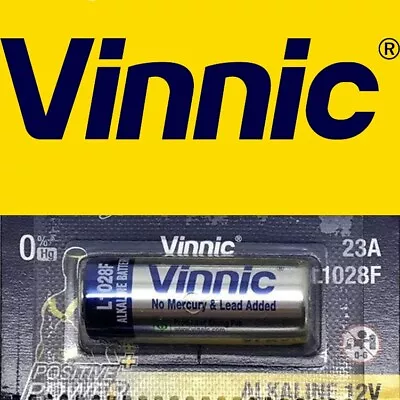 Vinnic - 23A - L1028F - 12V Alkaline Battery With EXPIRY Date - 07/28 • £3.88