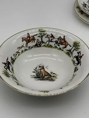 Tally Ho Pattern Towle Bowl  Maddock England 6” W  Fox Hunt- • $18