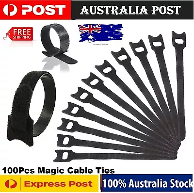 Magical Reusable Cable Ties Zip Nylon Cable Ties Wire For Organization Au100pcs • $21.99