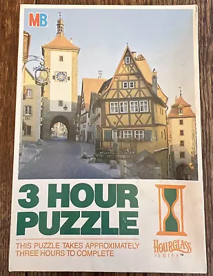 VTG PUZZLE 3 HOUR PUZZLE GERMAN VILLAGE NEW SEALED MB HOURGLASS SERIES 16 X16  • $21.99